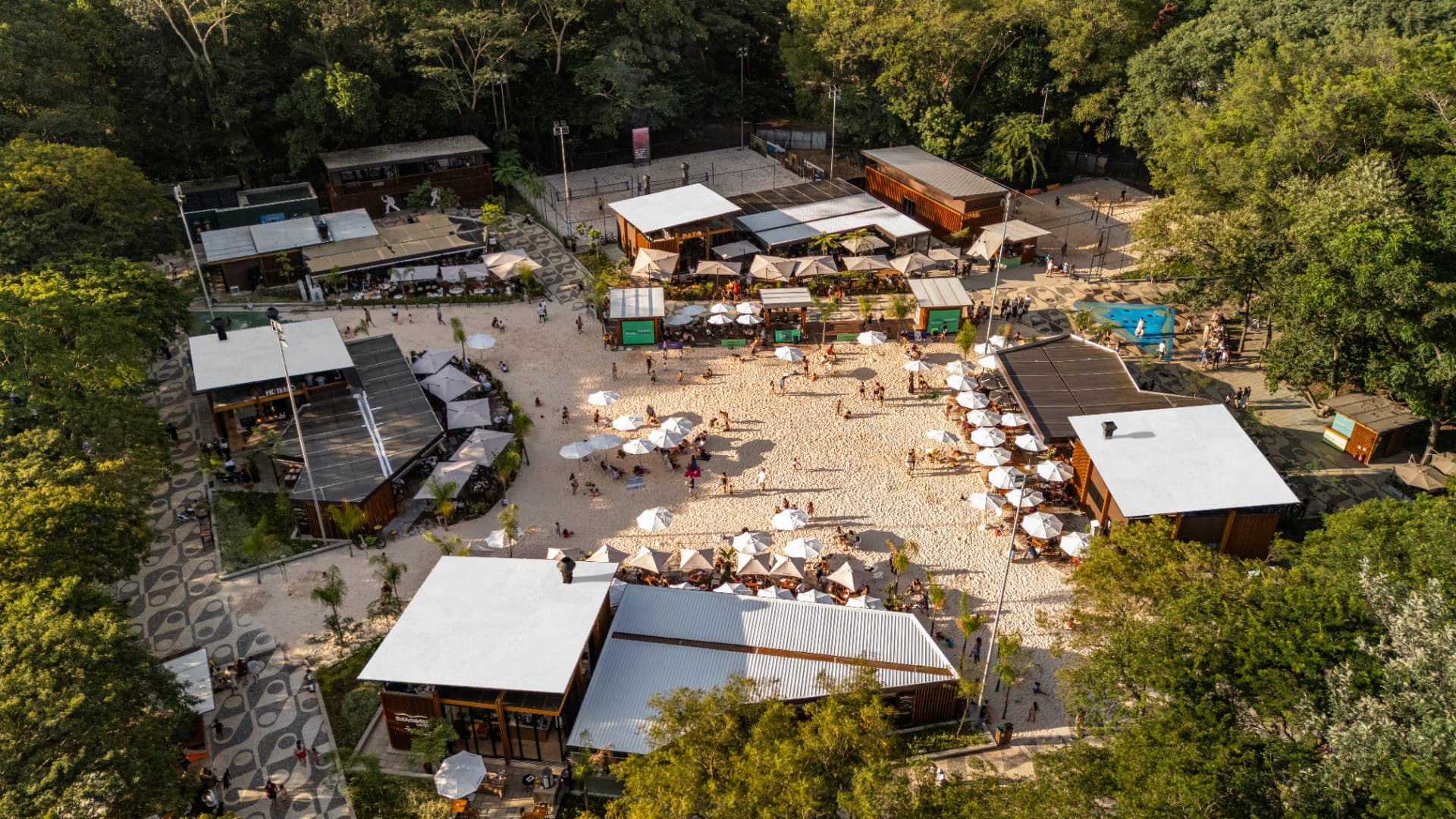 Vista aérea da Orla TotalPass no Parque Villa-Lobos